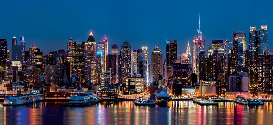 Бесшовная фреска «Ночной Нью-Йорк»