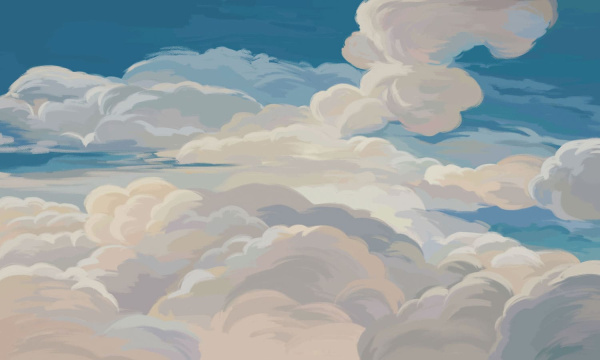 Бесшовная фреска «Облака» Бесшовная фреска «Облака»