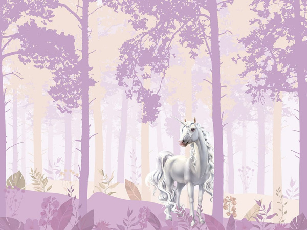 Бесшовная фреска «Розовая сказка»