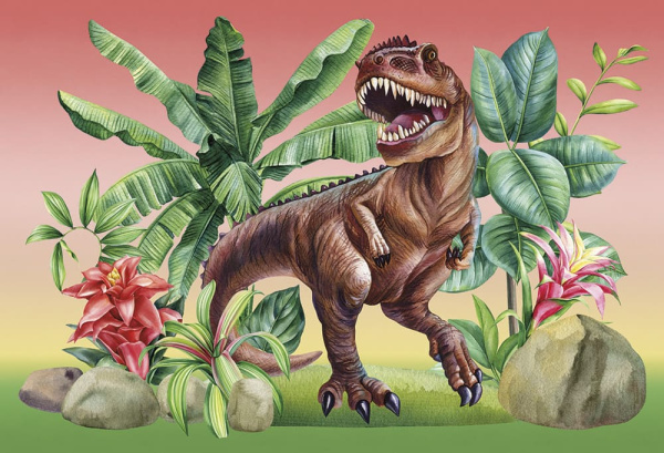 Бесшовная фреска «Рев джунглей»