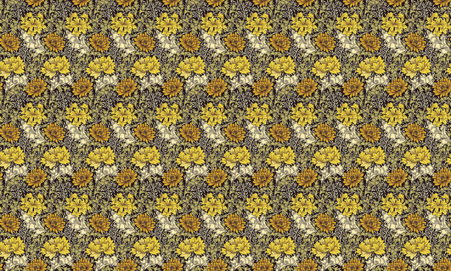 Бесшовная фреска «Садовые цветы»