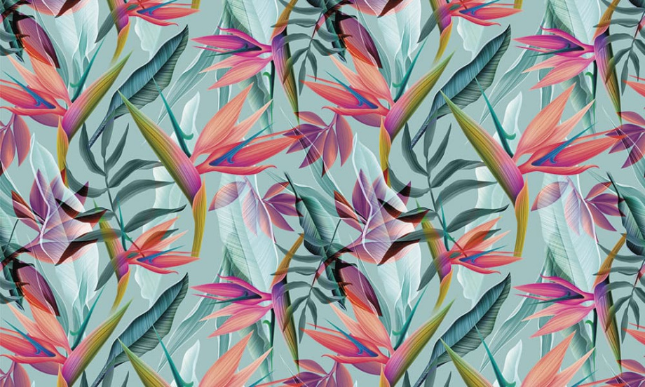 Бесшовная фреска «Экзотические мотивы»