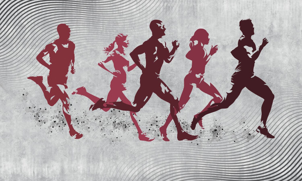 Бесшовная фреска «В ритме движения»