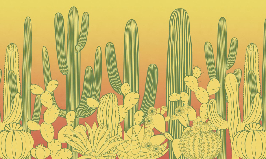 Бесшовная фреска «Колючий уют»