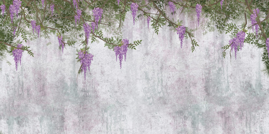 Бесшовная фреска «Глициния»