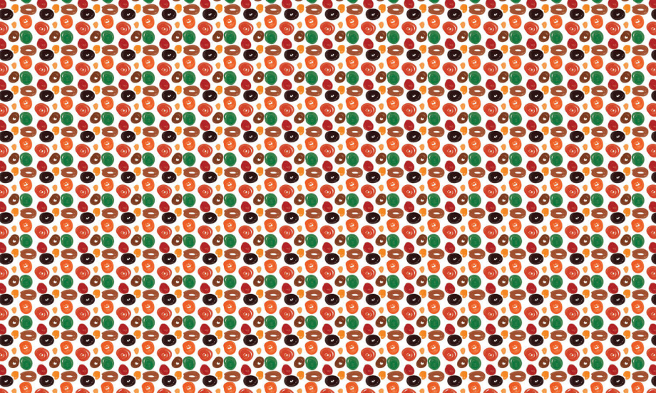 Бесшовная фреска «Веселые бублики»