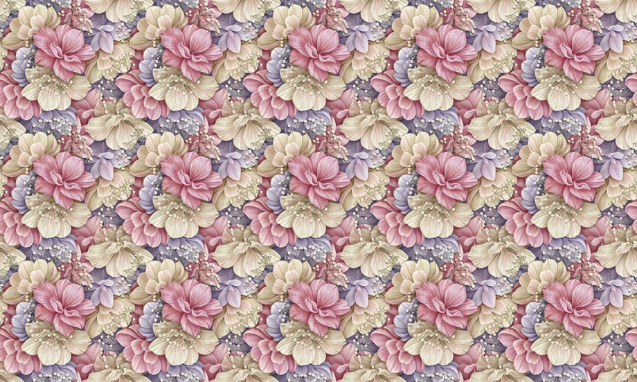 Бесшовная фреска «Очаровывающие цветы»