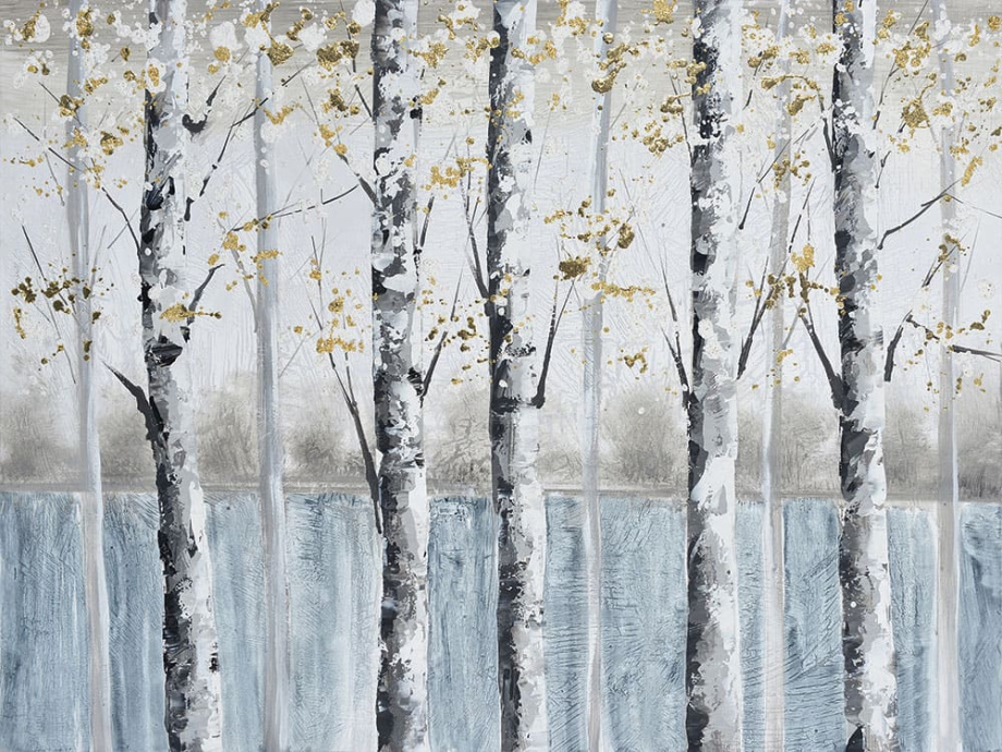 Бесшовная фреска «Русская берёзовая роща»