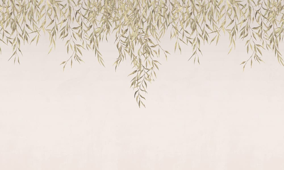 Бесшовная фреска «Шепот ивы: свежесть в каждом листе»