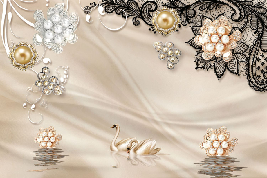 Бесшовная фреска «Жемчуг»