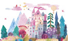 Бесшовная фреска  «Замок принцессы»