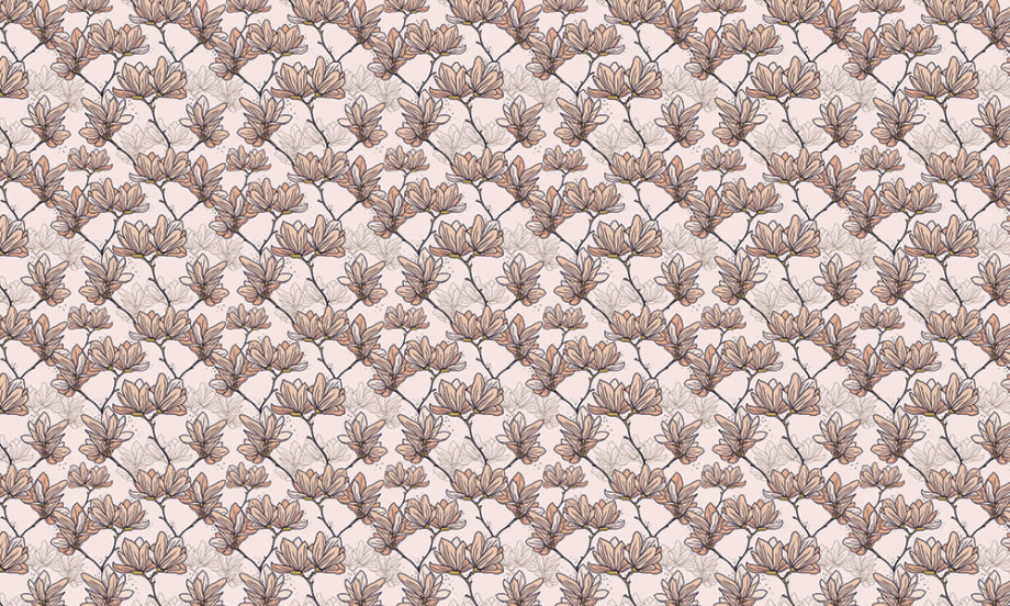 Бесшовная фреска «Волшебство магнолии»