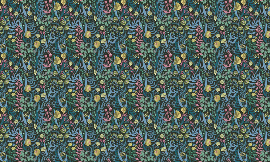 Бесшовная фреска «Дикие розы»