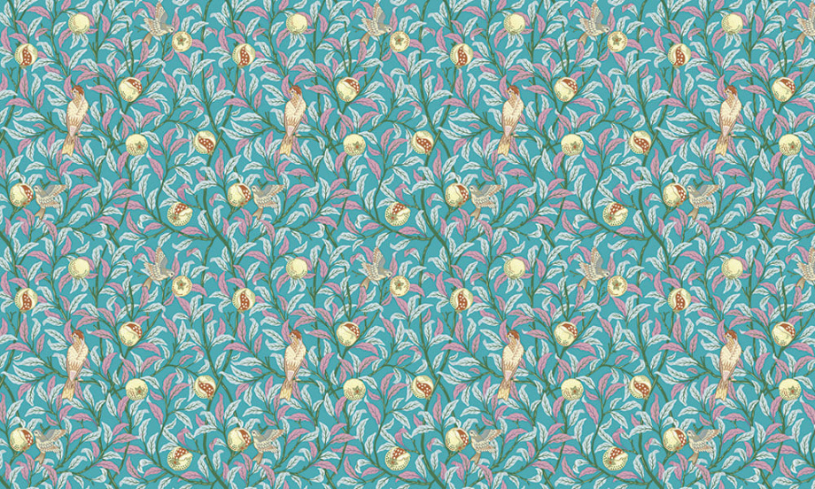 Бесшовная фреска «Цветы и птицы»