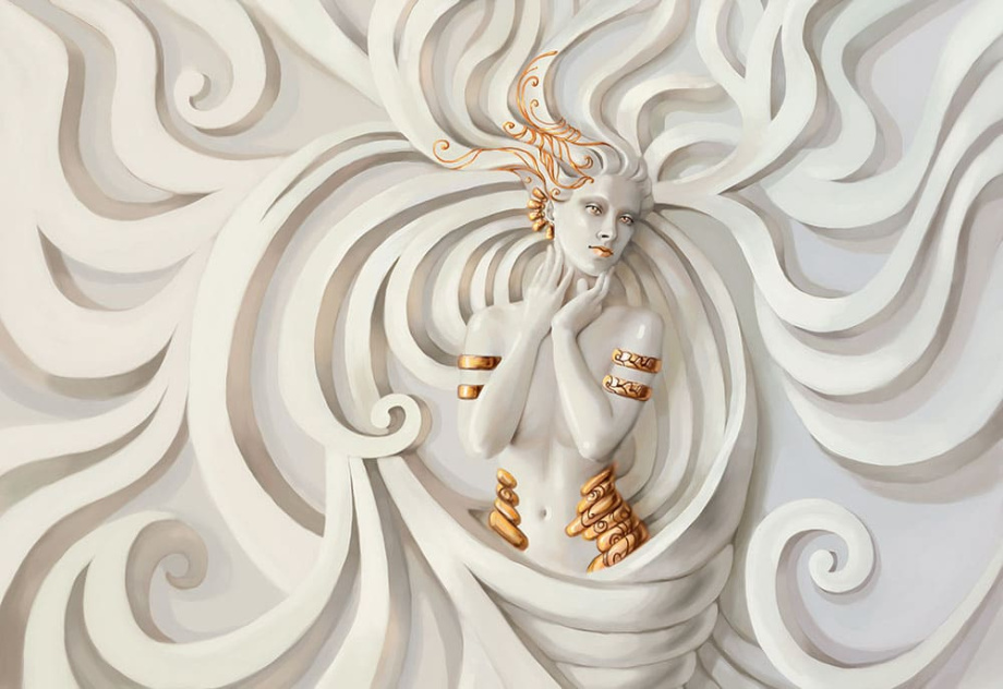 Бесшовная фреска «Барельеф Афродиты»