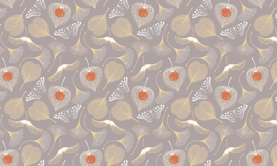 Бесшовная фреска «Листья»