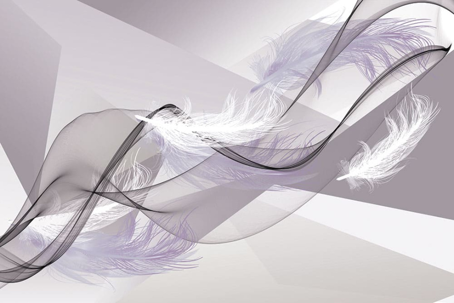 Бесшовная фреска «Абстракция перья»